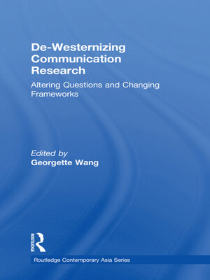 cover image of De-Westernizing Communication Research